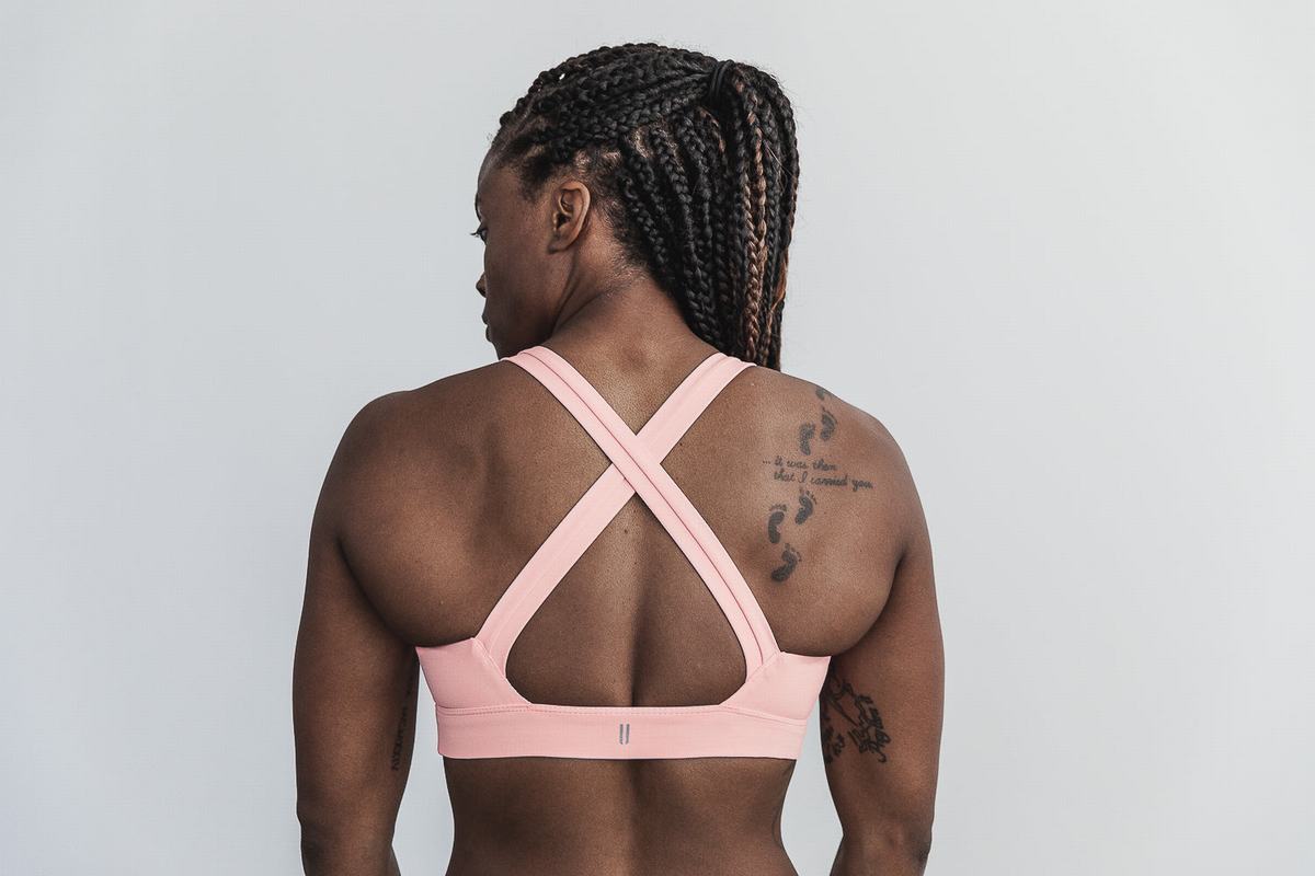 Nobull Pace Women's Sports Bras Pink | Australia (BT0974)
